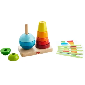 Haba Jouets À Empiler Et À Encastrer>Jeu à Empiler en Bois - Ronde des couleurs Enfant