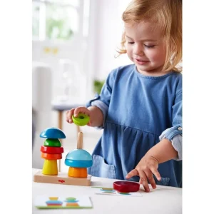 Haba Jouets À Empiler Et À Encastrer>Jeu à Empiler en Bois - Ronde des couleurs Enfant