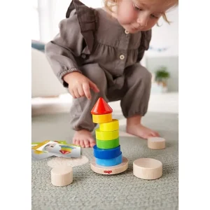 Haba Jouets À Empiler Et À Encastrer>Jeu à Empiler en Bois pour Enfant - Tour infernale