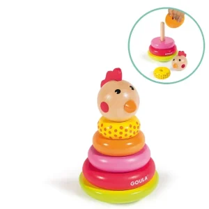 Goula Jouets À Empiler Et À Encastrer>Jeu à Empiler en Bois pour Bébé - Cocotte