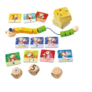 Haba Jeux De Mémoire Et D'association | Chiffres Et Calcul>Jeu à enfiler éducatif en bois - 1 2 3 je compte