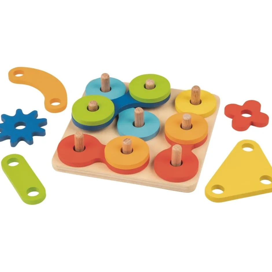 jeu_dagencement_en_bois___0.webp Goki Couleurs Et Formes>Jeu d'Agencement en Bois - Formes, Couleurs et Engrenages