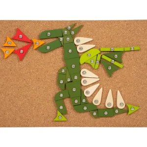 Small Foot Loisirs Créatifs>Jeu de Clous en Bois pour Enfant - Dragon