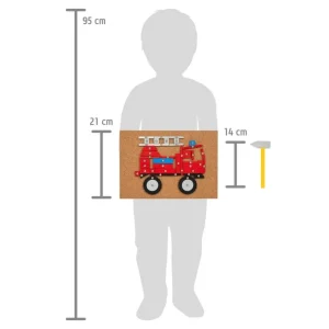 Small Foot Loisirs Créatifs>Jeu de Clous en Bois pour Enfant - Véhicules