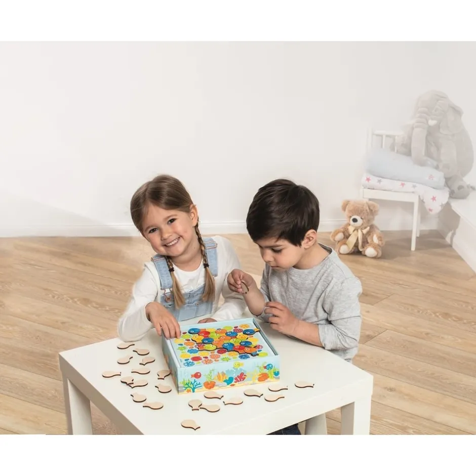 jeu_de_socit_en_bois_enfa_8.webp Beleduc Jeux De Mémoire Et D'association>Jeu de société en bois Enfant Banc de poissons