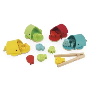 Janod Couleurs Et Formes>Jeu de Tri des Couleurs en Bois Baleines pour Enfant