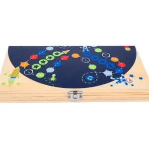 Small Foot Jeux De Plateau>Jeu des Petits Chevaux de l'Espace en Bois pour Enfant