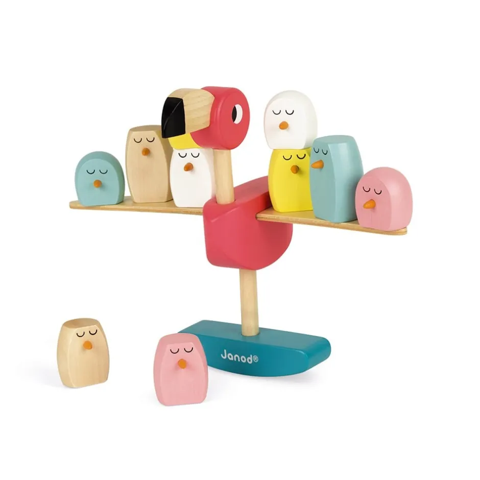 jeu_dquilibre_en_bois_pou_5.webp Janod Jeux D'adresse Et D'équilibre>Jeu d'Équilibre en Bois pour Enfant - Flamant rose