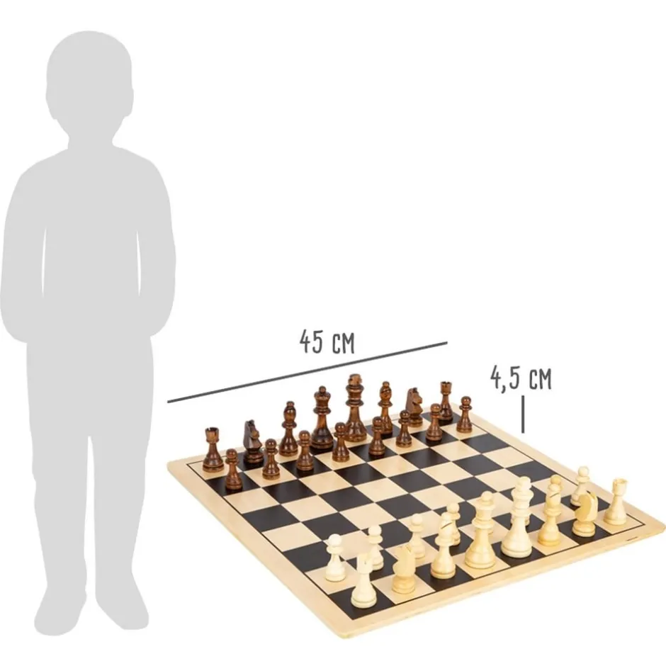 jeux_dchecs_et_de_dames_x_6.webp Small Foot Jeux De Stratégie Et De Réflexion>Jeux d'échecs et de dames XXL en Bois pour Enfant