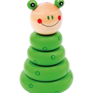 Small Foot Jouets À Empiler Et À Encastrer>Jouet à Empiler en Bois pour Bébé - Grenouille