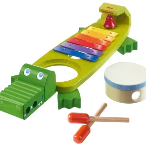 Haba Jouets Musicaux>Jouet musical en bois Croco et ses Amis Musiciens