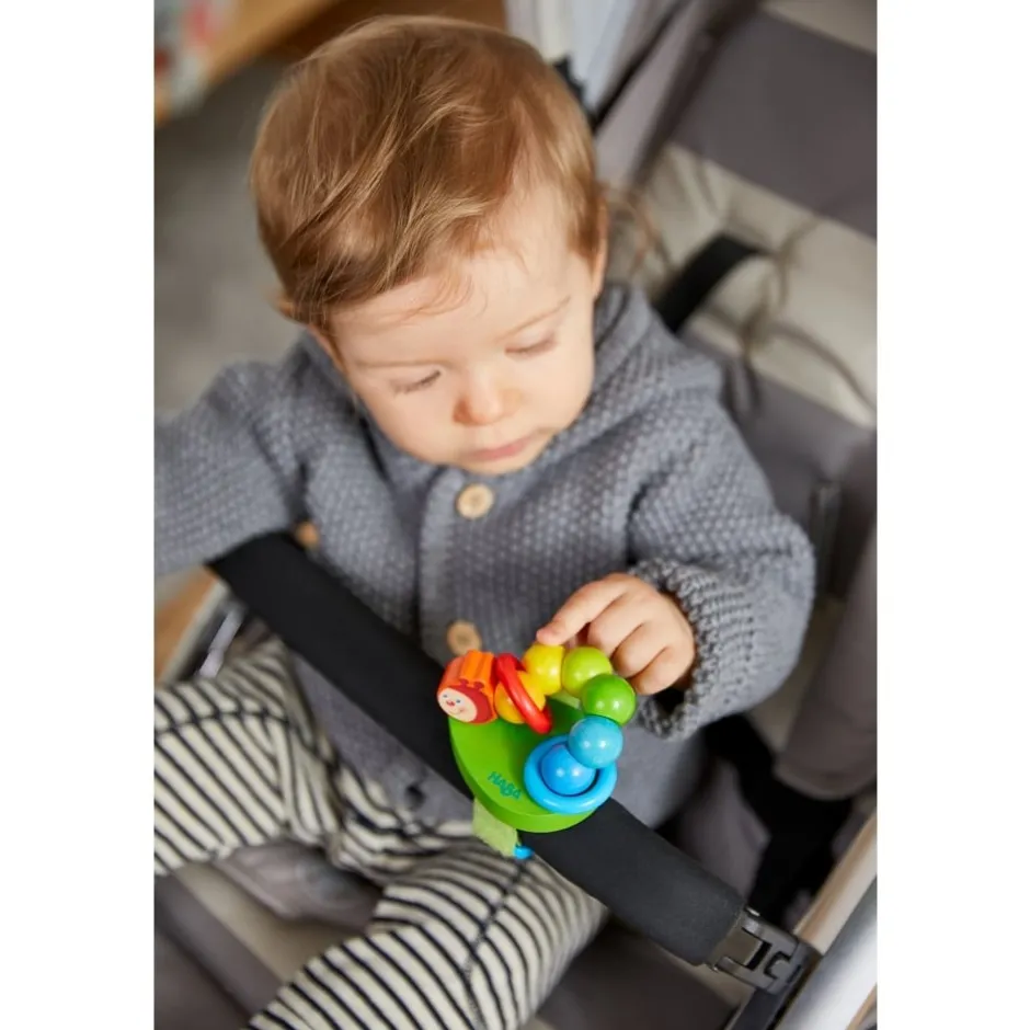 jouet_pour_poussette_pour_1.webp Haba Premiers Jeux D'éveil Et Accessoires Bébé>Jouet pour Poussette pour Bébé - Petite Chenille