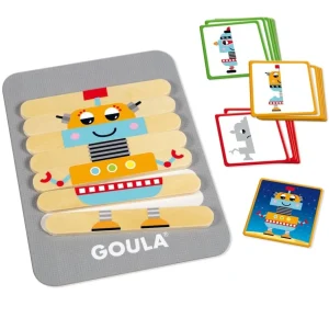 Goula Logique Et Raisonnement>L'atelier du robot en bois - Jeu éducatif