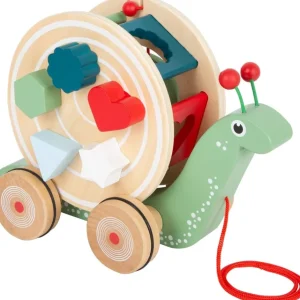 Small Foot Jouets À Tirer Et À Pousser>L'Escargot Voyageur en Bois à Tirer pour Bébé