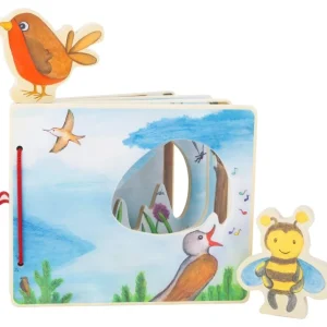 Small Foot Livres D'éveil>Livre d'Éveil en Bois pour Bébé - À Tire d'Aile