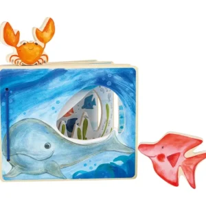Small Foot Livres D'éveil>Livre d'Éveil en Bois pour Bébé - Vie sous la Mer