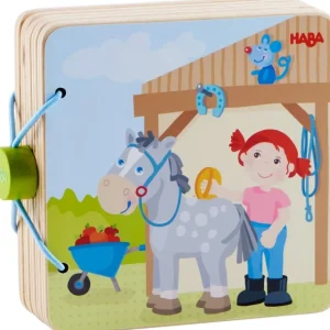 Haba Livres D'éveil>Livre d'Éveil en Bois pour Bébé - Passion Équestre