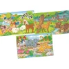 Goki Puzzles>Lot de 3 Puzzles 24 PCS Bois Animaux d'Ici et d'Ailleurs