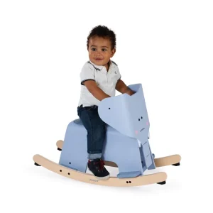 Janod Jouets À Bascule Et Porteurs>Éléphant à Bascule en Bois pour Bébé