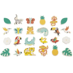 Janod Astronomie, Géographie Et Biologie>24 Magnets Tropicaux en Bois Tropik pour Enfant