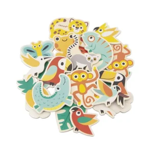 Janod Astronomie, Géographie Et Biologie>24 Magnets Tropicaux en Bois Tropik pour Enfant