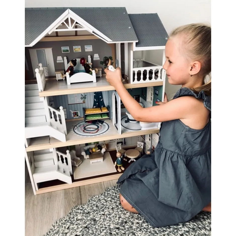 maison_de_poupe_pour_enfa_1-1.webp Small Foot Maisons De Poupées Et Accessoires>Maison de Poupée pour Enfants - Manoir