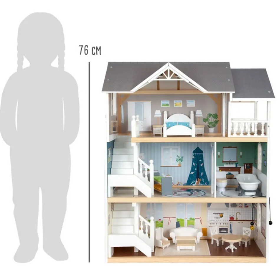 maison_de_poupe_pour_enfa_22.webp Small Foot Maisons De Poupées Et Accessoires>Maison de Poupée pour Enfants - Manoir