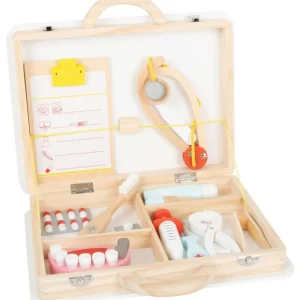 Small Foot Mallettes De Docteur>Mallette de docteur et de dentiste 2 en 1 Bois Enfant