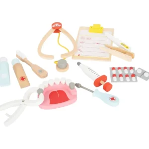 Small Foot Mallettes De Docteur>Mallette de docteur et de dentiste 2 en 1 Bois Enfant