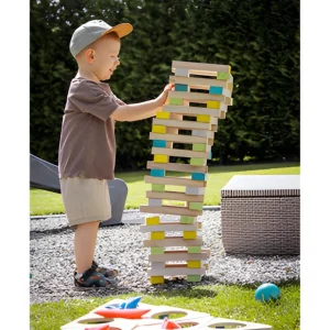 Small Foot Sport Et Activités D'extérieur | Jeux D'adresse Et D'équilibre>Méga Tour Chancelante en Bois - Jeu de Dextérité