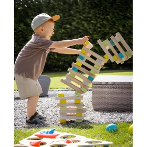 Small Foot Sport Et Activités D'extérieur | Jeux D'adresse Et D'équilibre>Méga Tour Chancelante en Bois - Jeu de Dextérité