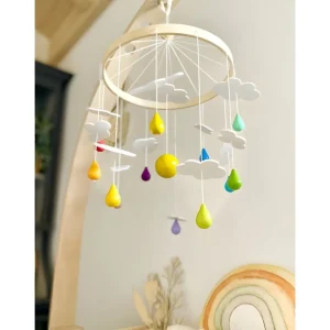 Small Foot Mobiles Pour Bébés>Mobile en Bois pour Bébé - Jour de Pluie