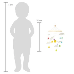 Small Foot Mobiles Pour Bébés>Mobile en Bois pour Bébé - Jour de Pluie