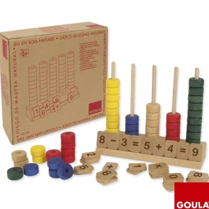 Goula Chiffres Et Calcul>Outil de numération et de calcul en bois - Abaque
