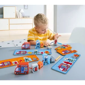 Haba Jouets À Enfiler Et À Marteler>Perles à Enfiler en Bois - L'Univers des Pompiers
