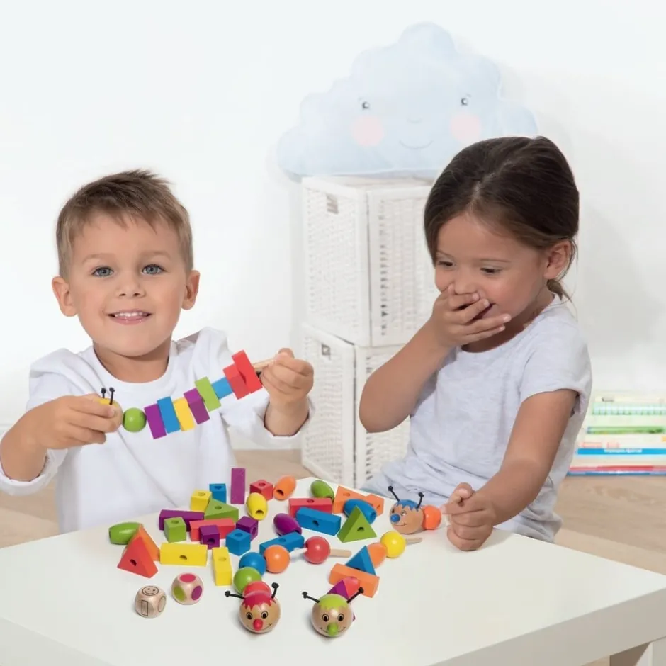 perles__enfiler_en_bois_l_1.webp Beleduc Jeux De Mémoire Et D'association>Perles à enfiler en bois L'atelier des chenilles