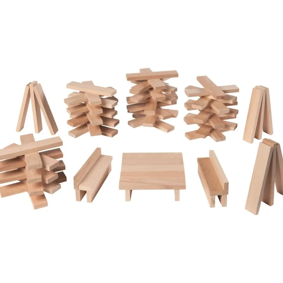 planchettes_de_constructi_1.webp Goki Blocs, Briques Et Planchettes De Construction>Planchettes de construction en bois pour enfant