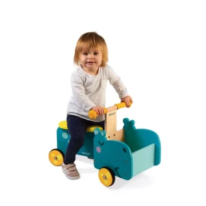 Janod Jouets À Bascule Et Porteurs>Porteur Hippo en Bois pour Bébé