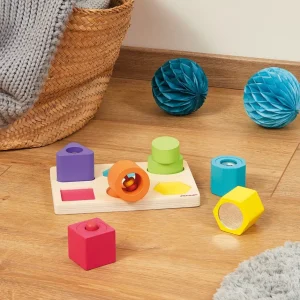 Janod Puzzles Premier Âge>Puzzle 6 Cubes en Bois Sensoriels pour Éveil Bébé