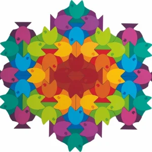 Haba Puzzles>Puzzle 48 Pièces en Bois Mandala Aquatique Enfant