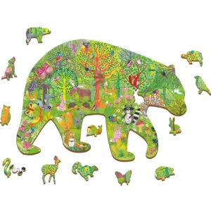 Ludattica Puzzles>Puzzle 48 Pièces en Bois pour Enfant - Ours