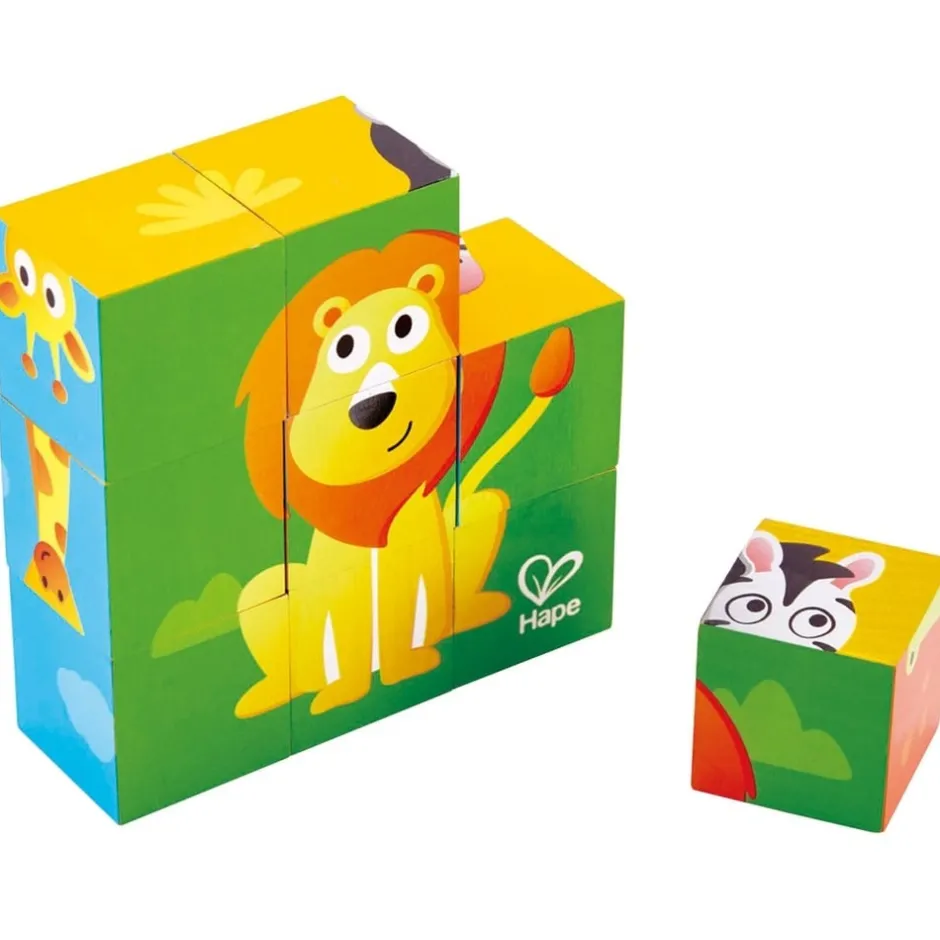 puzzle_cubes_en_bois_pour_0.webp Hape Toys Puzzles Premier Âge>Puzzle cubes en bois pour enfants - Safari