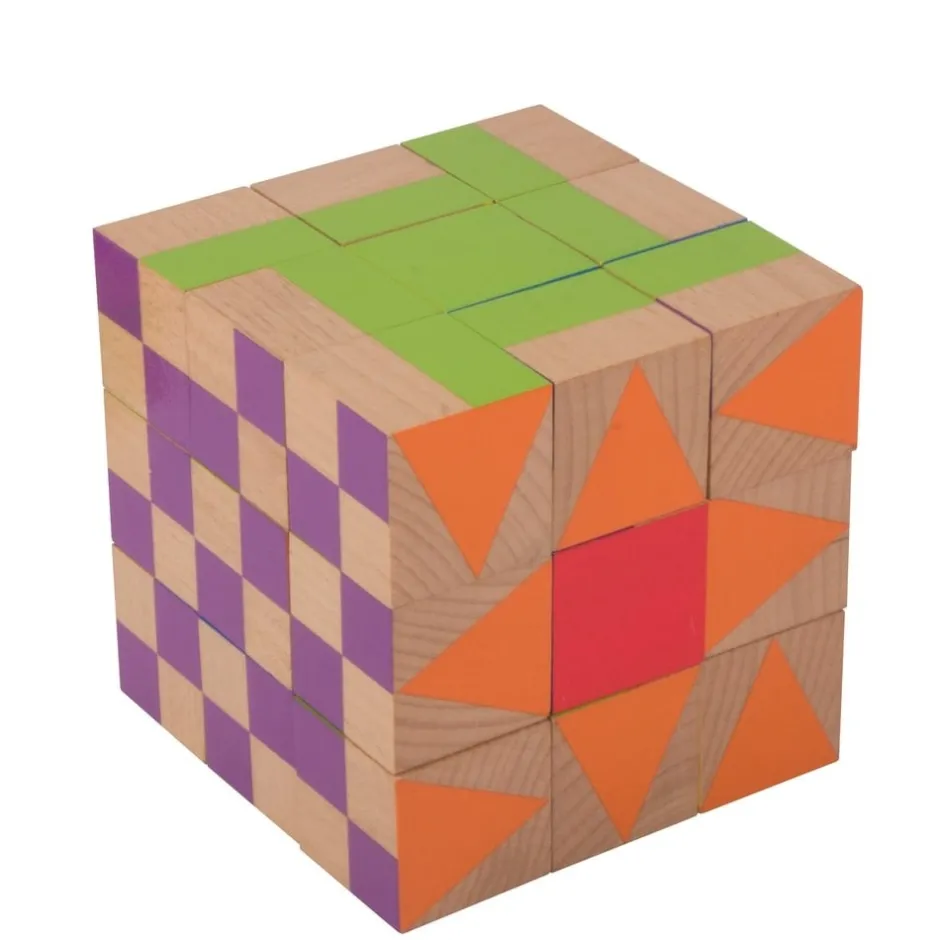 puzzle_cubes_en_bois_pour_10.webp Beleduc Couleurs Et Formes>Puzzle Cubes en Bois pour Enfant - Mosaïque