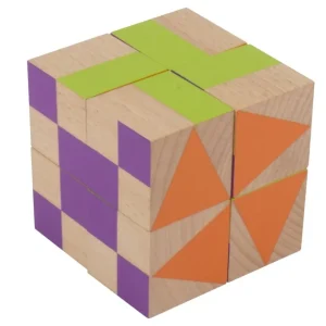 Beleduc Couleurs Et Formes>Puzzle Cubes en Bois pour Enfant - Mosaïque