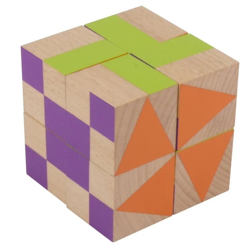 puzzle_cubes_en_bois_pour_11.webp Beleduc Couleurs Et Formes>Puzzle Cubes en Bois pour Enfant - Mosaïque