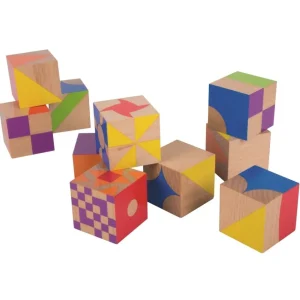 Beleduc Couleurs Et Formes>Puzzle Cubes en Bois pour Enfant - Mosaïque