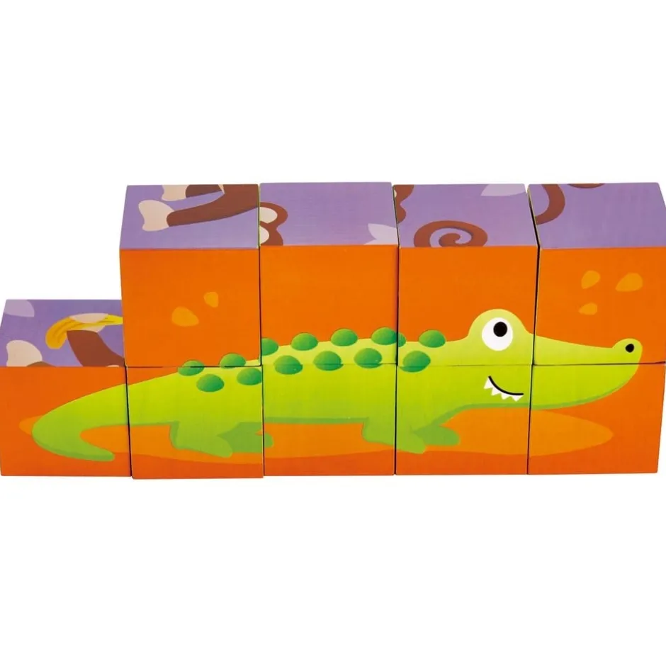 puzzle_cubes_en_bois_pour_2.webp Hape Toys Puzzles Premier Âge>Puzzle cubes en bois pour enfants - Safari