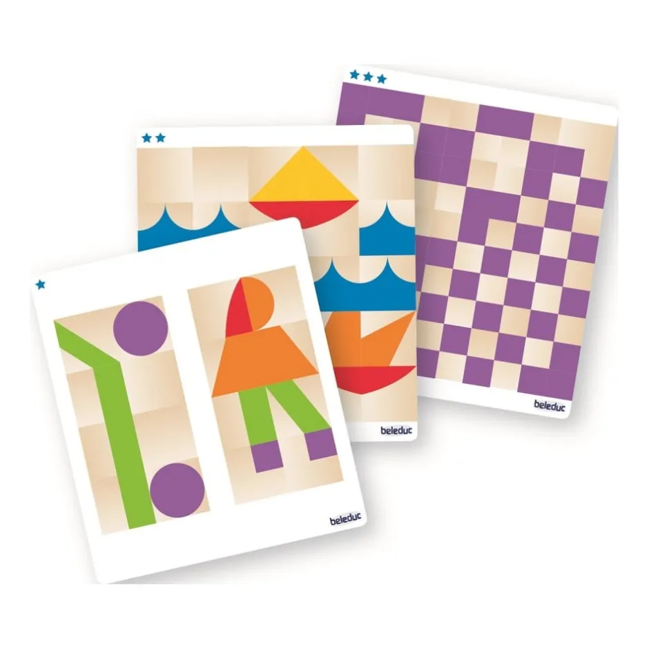 puzzle_cubes_en_bois_pour_3-1.webp Beleduc Couleurs Et Formes>Puzzle Cubes en Bois pour Enfant - Mosaïque