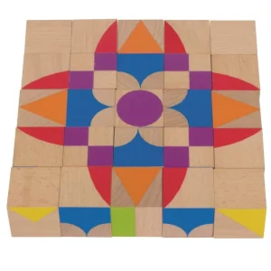 Beleduc Couleurs Et Formes>Puzzle Cubes en Bois pour Enfant - Mosaïque
