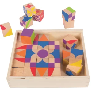 Beleduc Couleurs Et Formes>Puzzle Cubes en Bois pour Enfant - Mosaïque